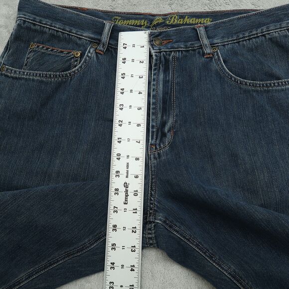 Tommy Bahama Jeans Mens Fits 35x29 (Size 36x32) Blue Classic-Fit Denim Hemmed - Picture 14 of 15